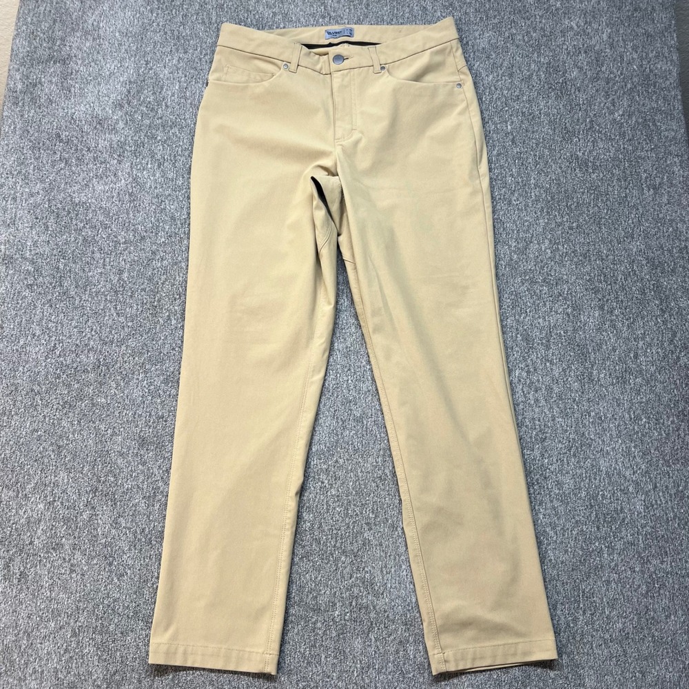 VRST Mens Slim Fit 5-Pocket Performance Pants Tan Khaki 32x30
